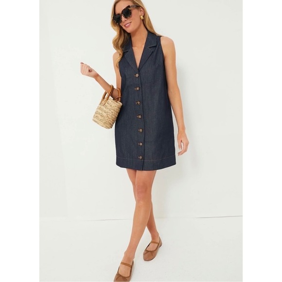 Tuckernuck Dresses & Skirts - NWOT Tuckernuck Pomander Place Denim Sleeveless Micah Dress Casual Dress Size S